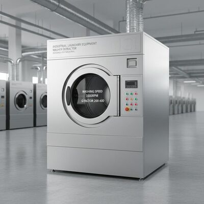 Un buon prezzo. Lavatrice industriale per lavanderia con velocità di lavaggio di 1000 giri/min e fattore G 200-400 in acciaio inossidabile in linea